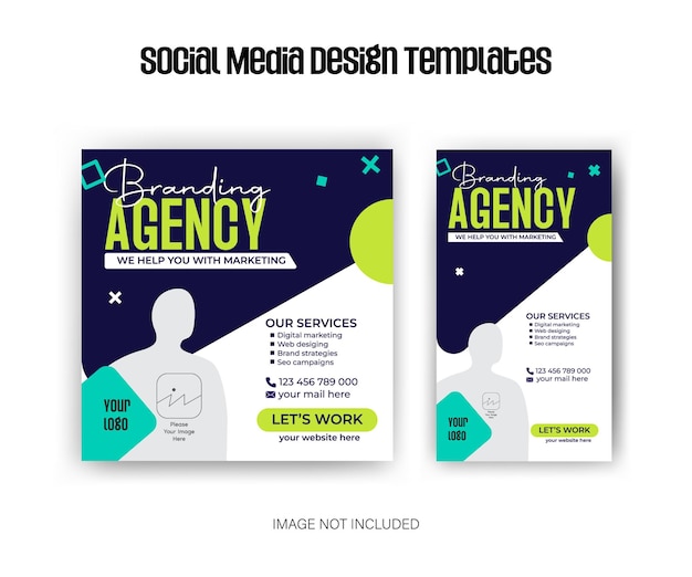 social media advertenties post sjabloon concept design