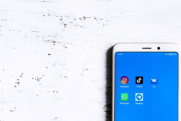 social media app Icon on smartphone screen