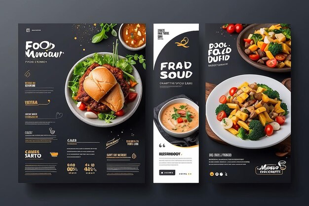 Social media banner for food and drink business Food social media template for restaurant business