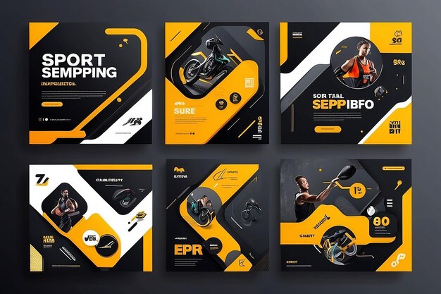 Photo social media banner template sport shopping store with a modern concept