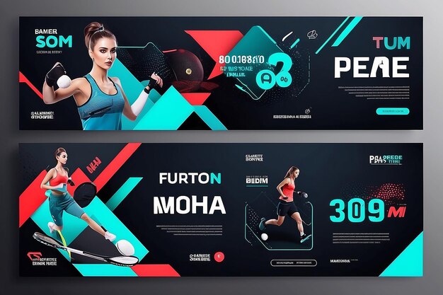 Social Media Banner Template Sport Shopping Store With a Modern Concept