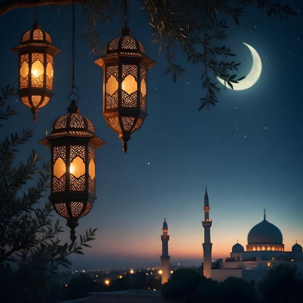 Social Media Banner Wishing Ramadan Mubarak