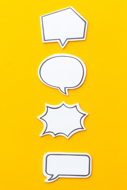 Social Media Chat Concept. Blank empty chat bubble for text