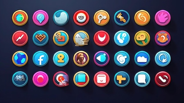 Social media concept with many app