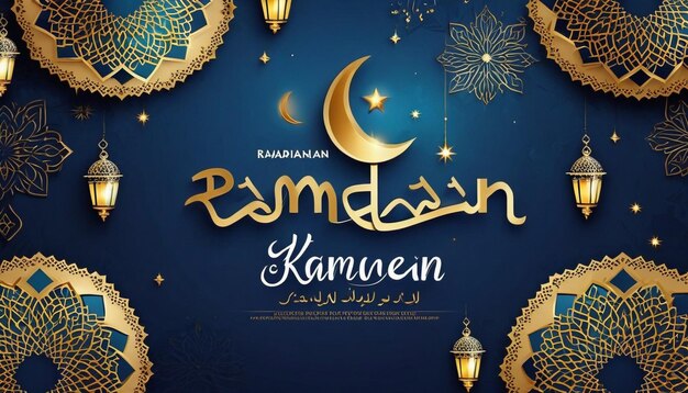Social media cover sjabloon voor de islamitische Ramadan viering