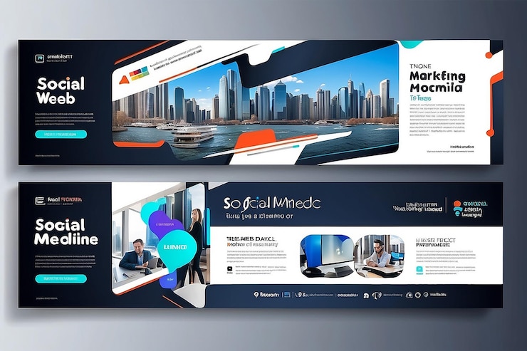 Photo social media cover template fully editable or advertising design