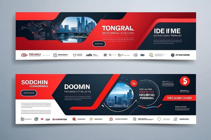 Photo social media cover template fully editable or advertising design