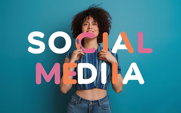 Social Media Day achtergrondontwerp met tekst