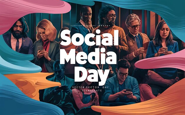 Дизайн фона дня социальных сетей с текстом