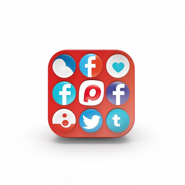 social media icon with white background v 52