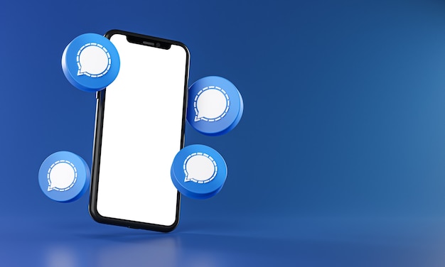 social media Icons Around Smartphone App Mockup 3D