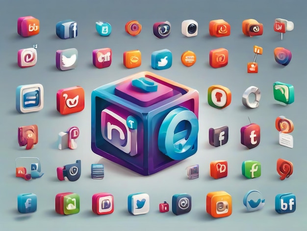 social media icons social media logo 3d facebook instagram youtube whatsapp twitter icon 3d