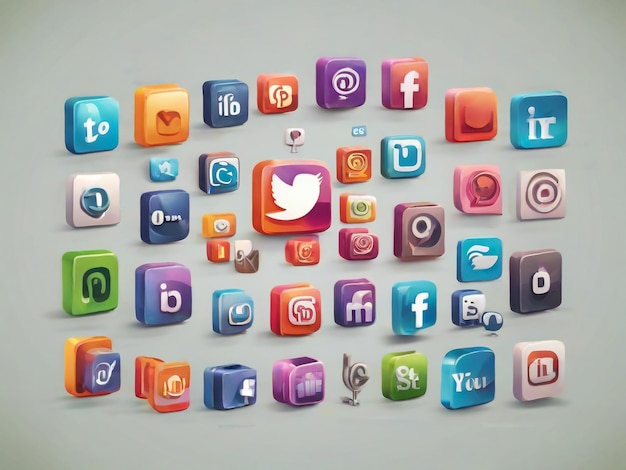 social media icons social media logo 3d facebook instagram youtube whatsapp twitter icon 3d