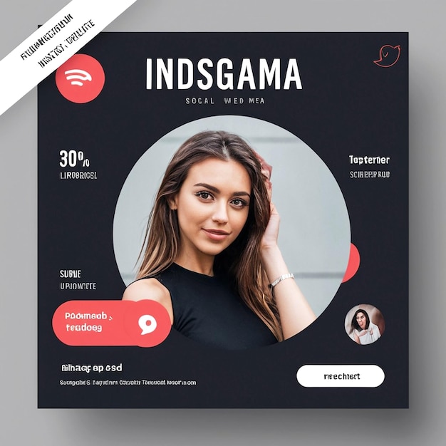 Social media instagram berichtsjabloon