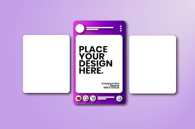 Social Media Instagram Post Template Mockup Display Aesthetic modern Unique Comic style profile card