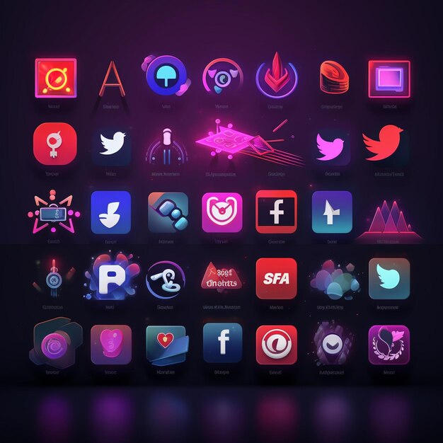 social media logo's pack