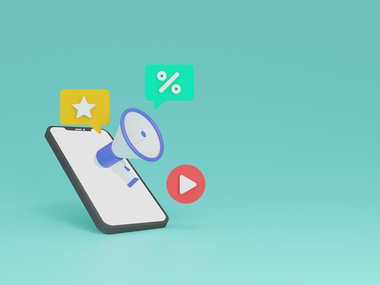 social media marketing concept 3d illustratie