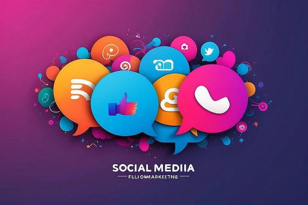 Foto logo di marketing sui social media