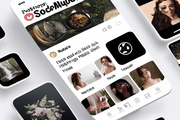 Photo social media post mockup