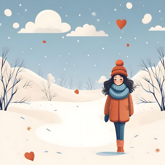 사진 눈이 내리는 겨울을 위한 소셜 미디어 게시물 템플릿