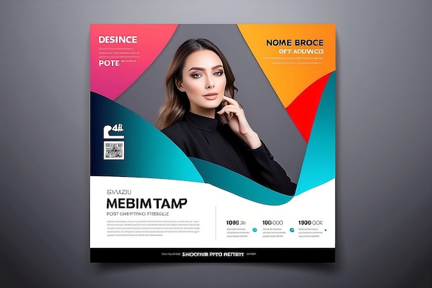 Social media post template modern design for digital marketing online or poster marketing template