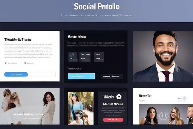 Photo social media profile template