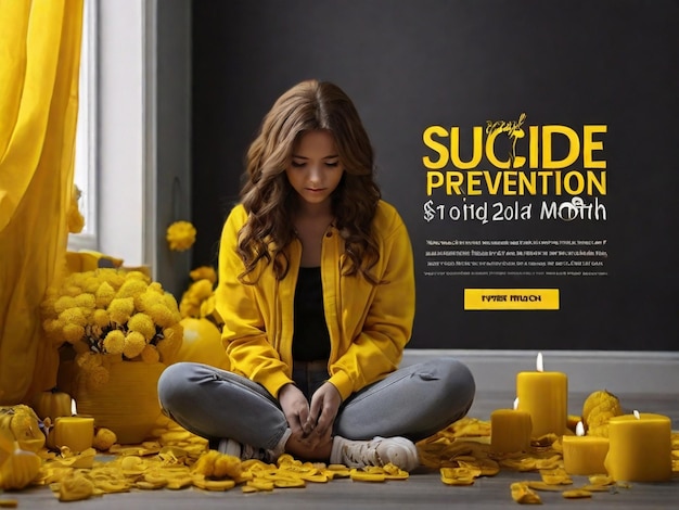 social media suicide prevention month yellow september