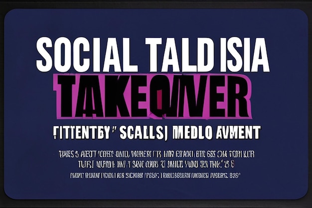 Photo social media takeover announcement