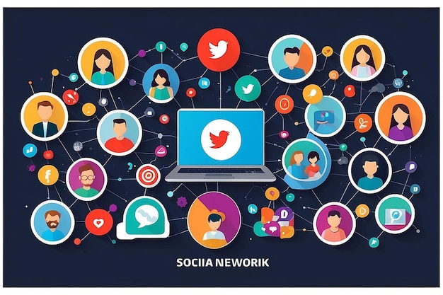 Foto tecnologia dei social media rete sociale comunità online