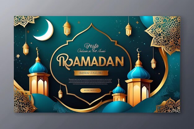 Photo social media and web banner design ramadan web and social media post banner design