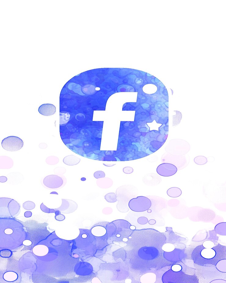 Photo ソーシャルネットワークのコンセプト フェイスブックの正方形のロゴと青い背景のガラスの球