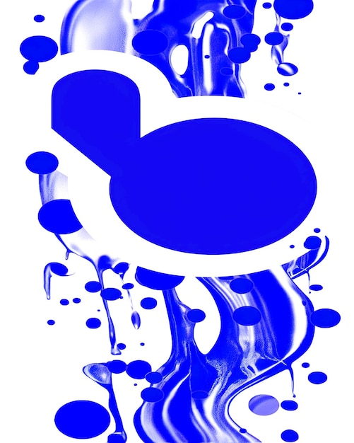 Фото Концепция социальной сети facebook квадратный логотип со стеклянными сферами на синем фоне