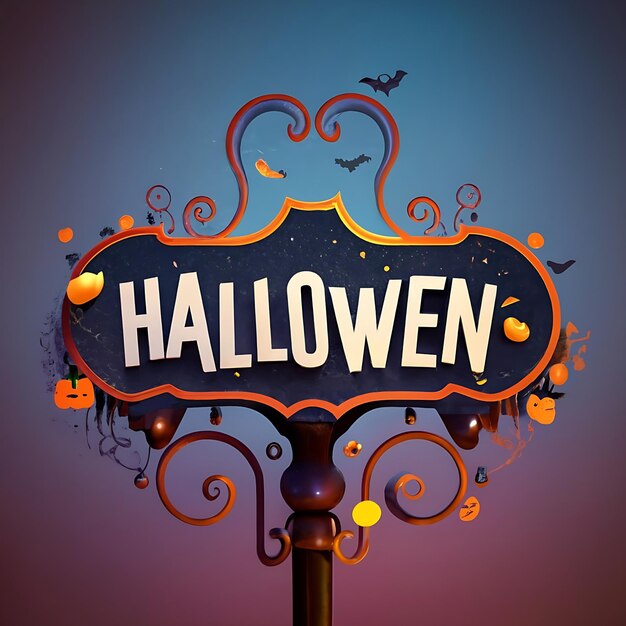 Sociale media Halloween postertekst in bord