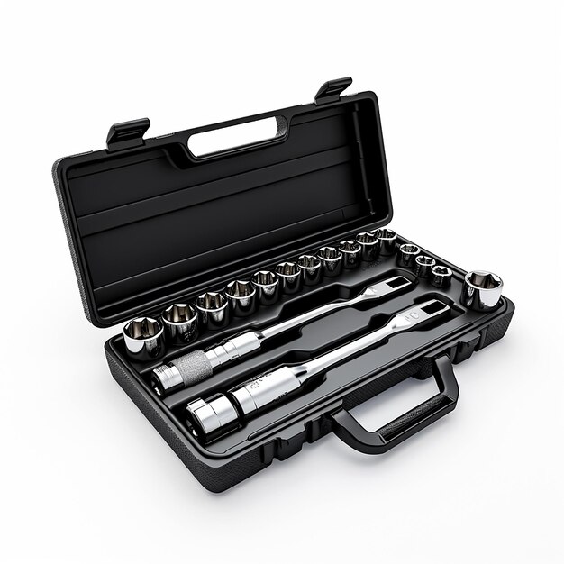 Socket Set with White Background Isolated