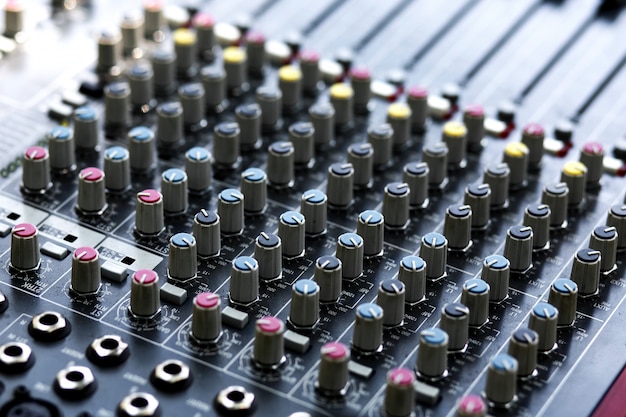 Sockets and plugs of musical equipment.