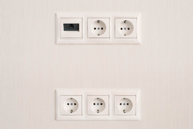 Sockets on a wall