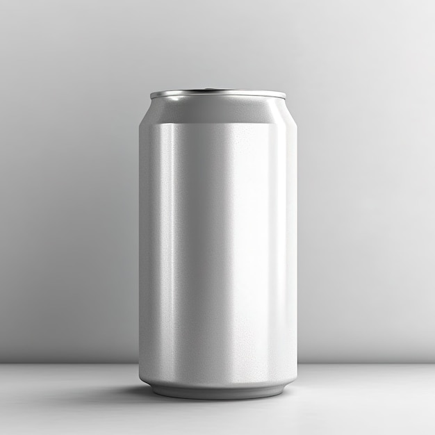 Photo soda aluminum can mockup