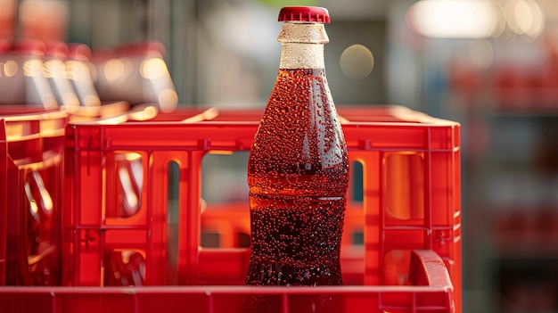 Soda Bottle in Plastic Crate