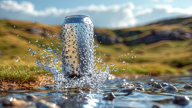 Foto soda può schizzare nell'acqua