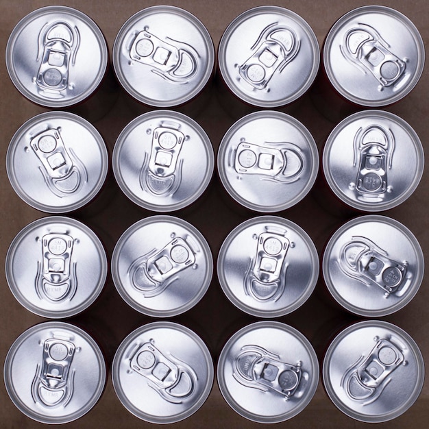 Soda cans background