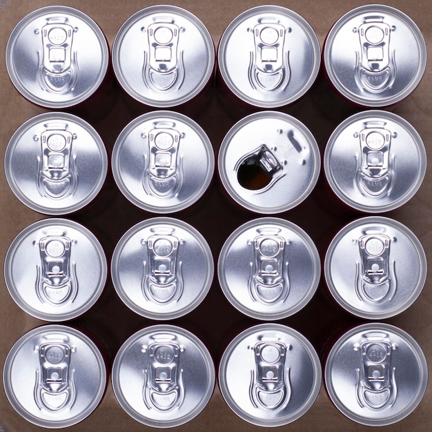 Photo soda cans background