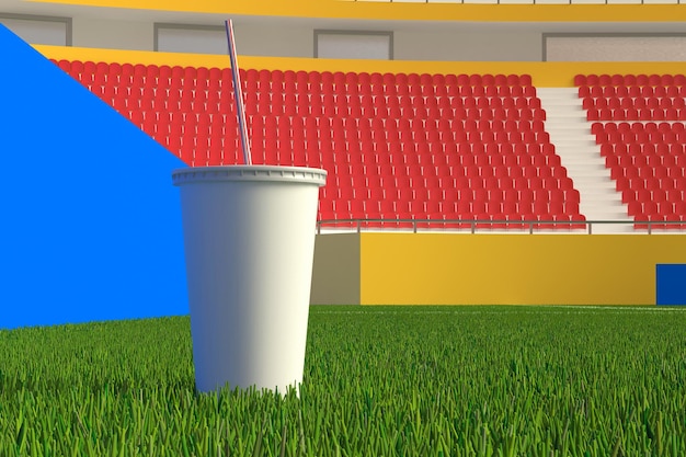 Soda cup left side in stadium