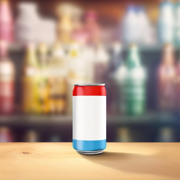Soda drank of bier kan metail container voor vloeistoffen generieke blanco product verpakking mockup