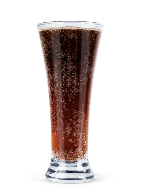 Soda in a glass with clipping path