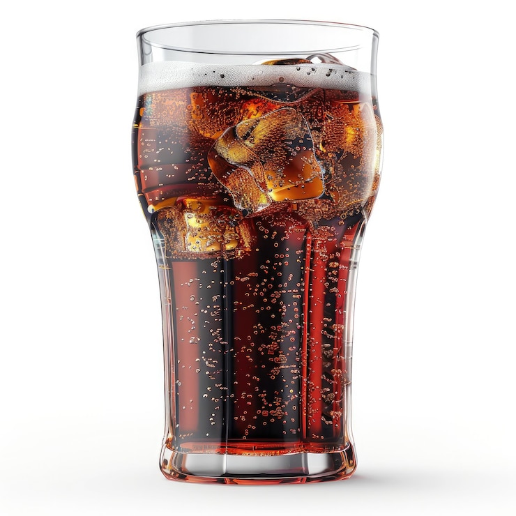 Photo soda mockup in a glass png transparent background cutout highly detailed isolated on plain white bac