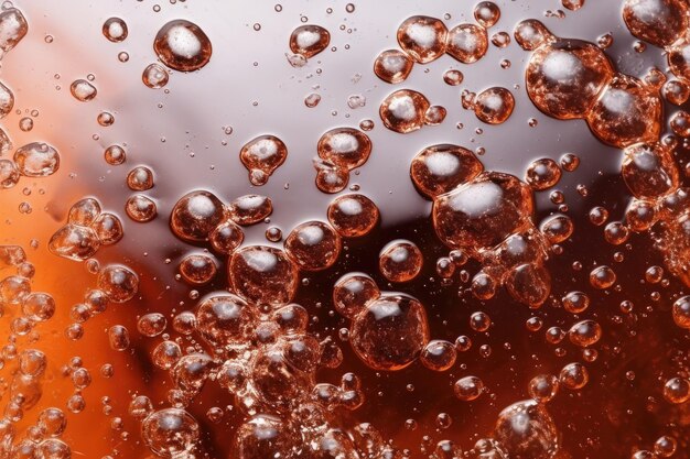 Soda soda with air bubbles isolated on white background side view