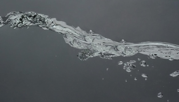 Soda water bubble splashing and floating drop. Represent sparkling and refreshing. Close up soda water bubbles floating up to top of water surface on black BG. Splashing carbonate drinks refreshing.