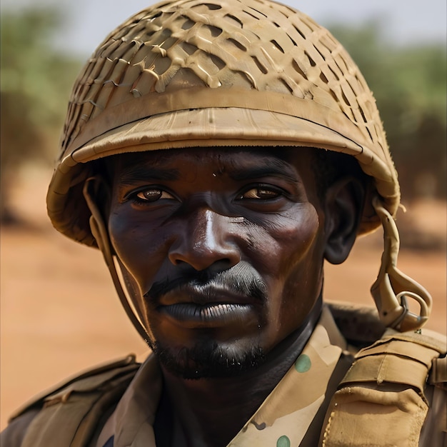 Foto soedanese soldaat gegenereerd door ai