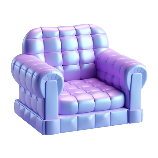 Sofa and armchair isolated on background with Generative AI