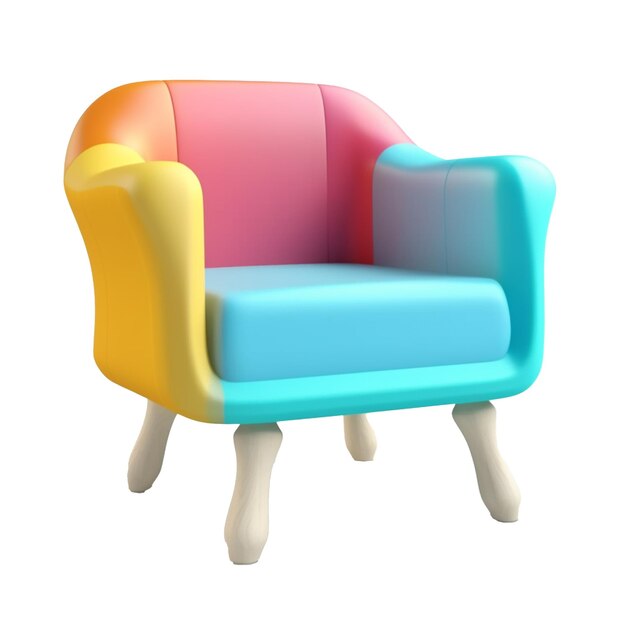 Sofa and armchair isolated on background with Generative AI